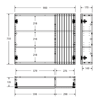 Bayview 900 Combination Cabinet