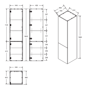 Carmen Wall-Hung Tallboy Cabinet