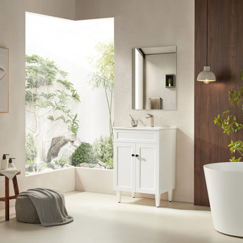 Harrington Floor Vanity Matte White 600mm, CH64L-MW