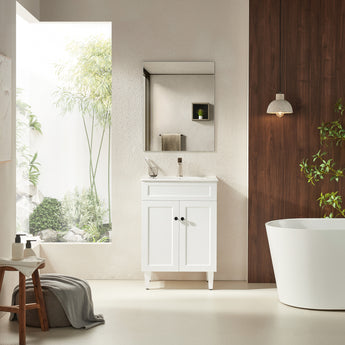 Harrington Floor Vanity Matte White 600mm, CH64L-MW