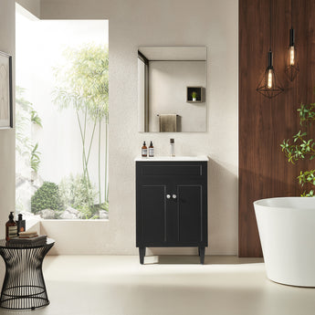 Harrington Floor Vanity Matte Black 600mm, CH64L-MB