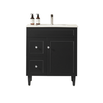 Harrington Floor Vanity Matte Black 750mm, CH74LL-MB