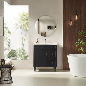 Harrington Floor Vanity Matte Black 900mm, CH94LL-MB
