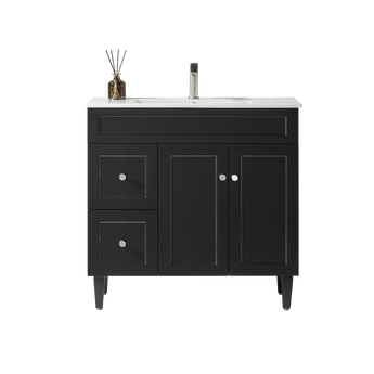 Harrington Floor Vanity Matte Black 900mm, CH94LL-MB
