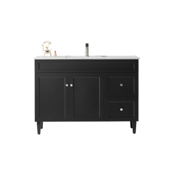 Harrington Floor Vanity Matte Black 1200mm, CH124RL-MB