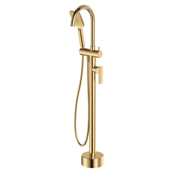 Tono Floor Mounted Bath Mixer With Hand Shower, Urban Brass