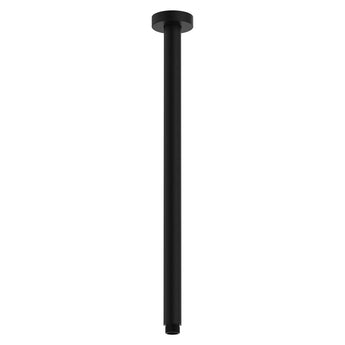 Round Shower Dropper, 450mm, Matte Black