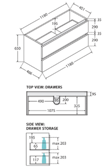 Quest 1200 Wall-Hung Cabinet