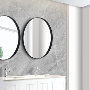 Olivia Framed Round Mirror, KR600F-MB