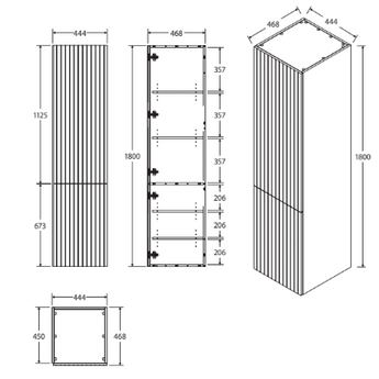 Bayview Floor Standing Tallboy Cabinet