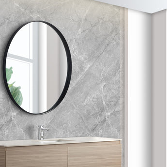 Olivia Framed Round Mirror, KR800F-MB