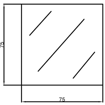 Pencil Edge Plain Mirror, PM7575