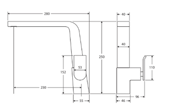 Lincoln Swivel Sink Mixer, Mixed Finish