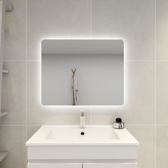 Rectangle with Curved Rim LED Backlit Mirror, UL7560BRM
