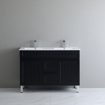 Acacia Floor Standing Vanity Matte Black 1200mm, AC124DL-MB