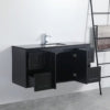 Acacia Wall Hung Vanity Matte Black 1200mm, AC124W-MB