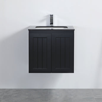 Acacia Wall Hung Vanity Matte Black 600mm,AC64W-MB