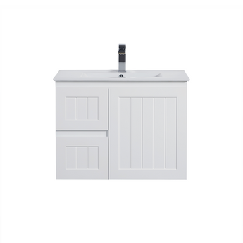 Acacia Wall Hung Vanity Matte White 750mm, AC74LW-MW