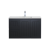 Acacia Wall Hung Vanity Matte Black 900mm, AC94LW-MB