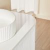 Avalon Wall Hung Fluted Matte White Vanity 1800mm