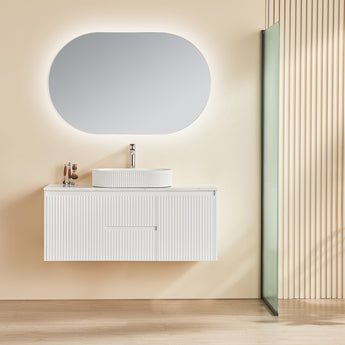 Brindabella Wall Hung Vanity Matte White 1200mm