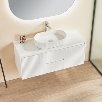 Brindabella Wall Hung Vanity Matte White 1200mm