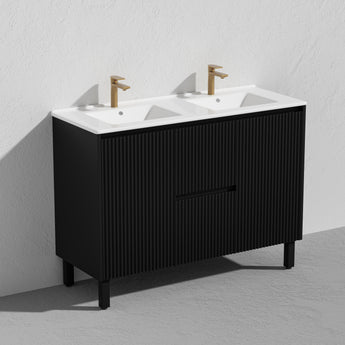 Brighton Floor PVC Vanity Matte Black 1200mm, CB124DL-MB