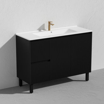 Brighton Floor PVC Vanity Matte Black 1200mm, CB124LL-MB