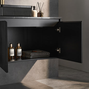 Brindabella Wall Hung Vanity Matte Black 1200mm