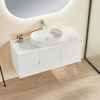 Brindabella Wall Hung Vanity Matte White 1200mm