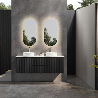 Brindabella Wall Hung Vanity Matte Black 1500mm