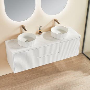 Brindabella Wall Hung Vanity Matte White 1500mm