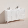 Brighton Floor PVC Vanity Matte White 1500mm, CB154L-MW