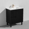 Brighton Floor PVC Vanity Matte Black 750mm, CB74LL-MB