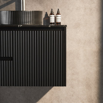 Brindabella Wall Hung Vanity Matte Black 750mm