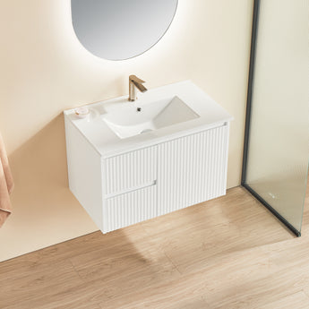 Brindabella Wall Hung Vanity Matte White 750mm