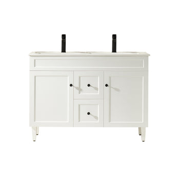 Harrington Floor Vanity Matt White 1200mm, CH124DL-MW