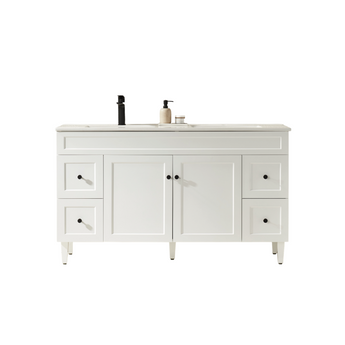 Harrington Floor Vanity Matte White 1500mm, CH154L-MW