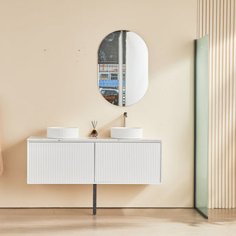 Kirribilli Wall Hung Vanity Matte White 1500mm, CK1500W-MW