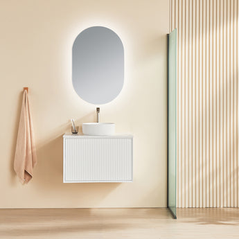 Kirribilli Wall Hung Vanity Matte White 750mm, CK750W-MW