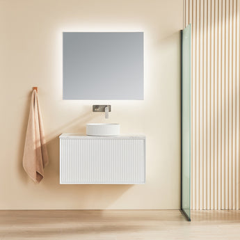 Kirribilli Wall Hung Vanity Matte White 900mm, CK900W-MW