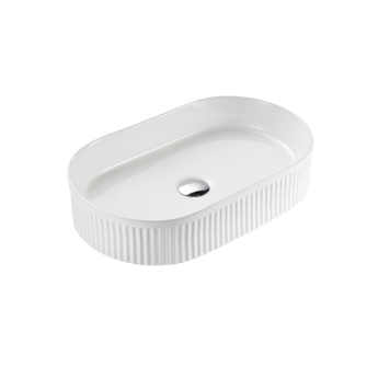 Oval Above Counter Ceramic Basin Ultra Slim - Fluted, CA5836-MV