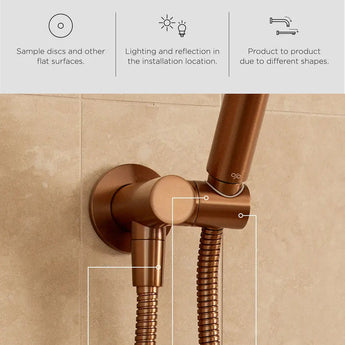 ROUND WALL SHOWER ARM 400MM, LUSTRE BRONZE