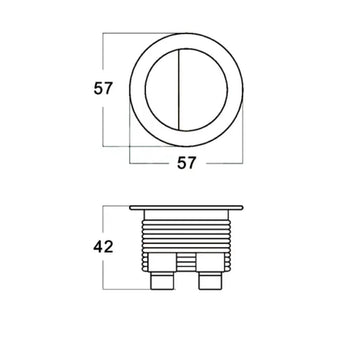 ROUND TOILET FLUSH BUTTON MATT WHITE