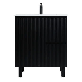 Brighton Floor Standing Vanity Matte Black 750mm, CB74RL-MB