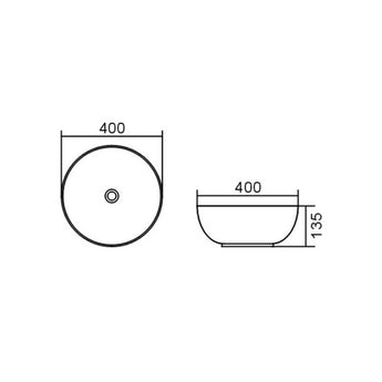 White Gloss Bondi Round Basin