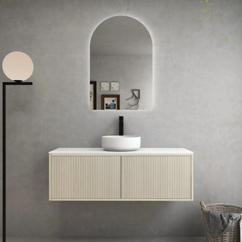 Bellevue Wall Hung Fluted Costal Oak Vanity 1200mm