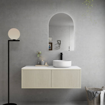 Bellevue Wall Hung Fluted Costal Oak Vanity 1200mm