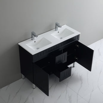 Acacia Floor Standing Vanity Matte Black 1200mm, AC124L-MB