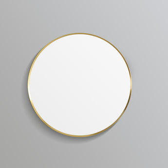 Oliva Round Yellow Gold Frame Mirror, KR800F-BG